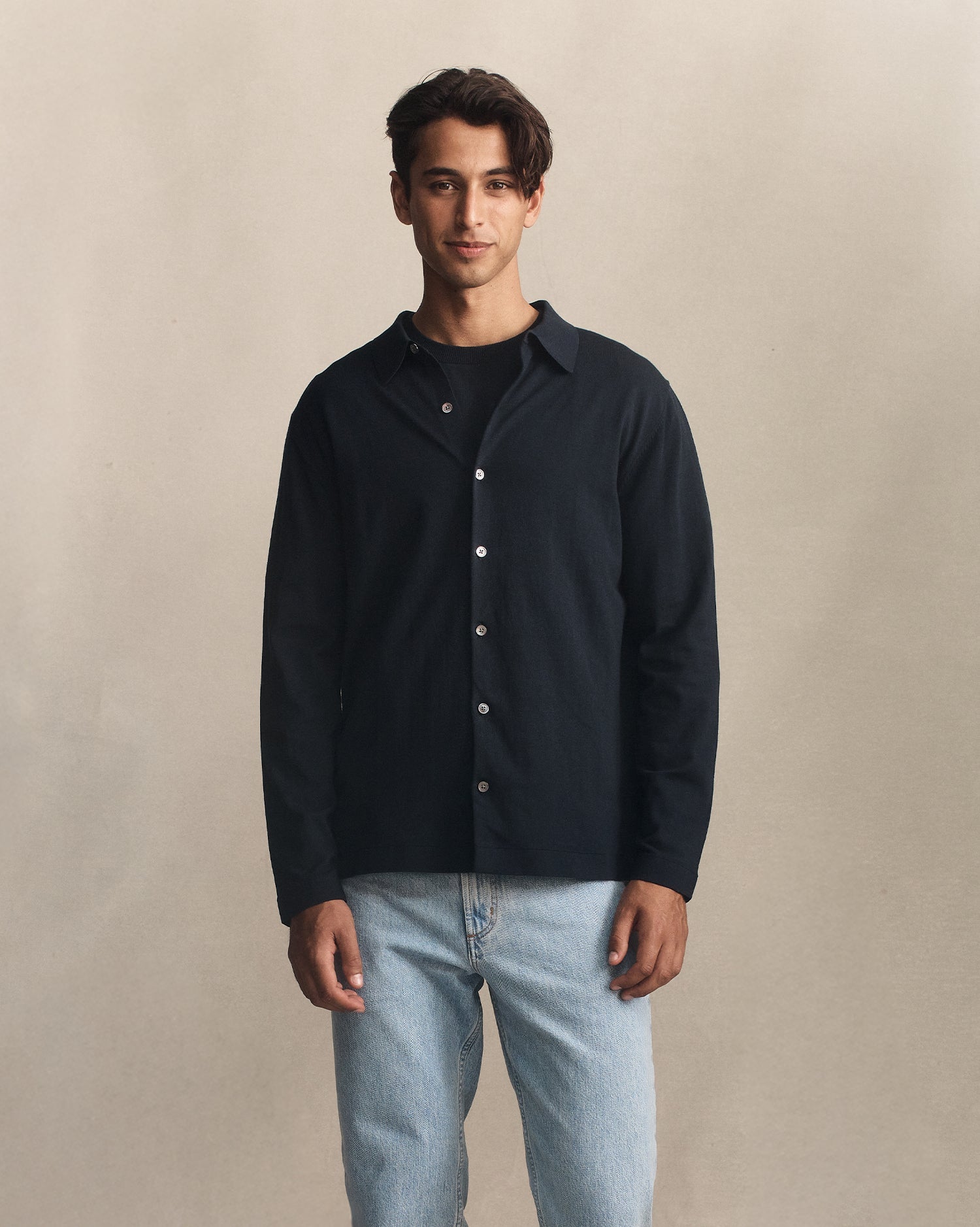 Ice Cotton Shirt Navy