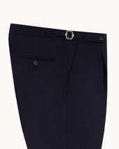 Single Pleat Trouser Wool Cavalry Twill