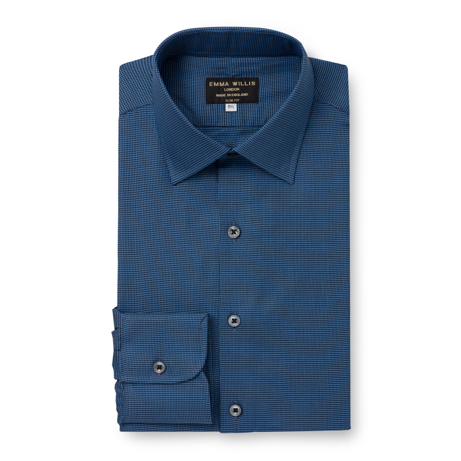 Black Windowpane Check Flanello Shirt