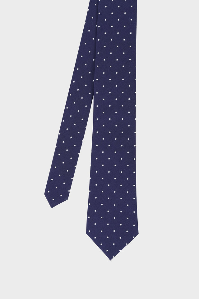 Navy Polka Dot Tie