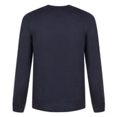 Pull Col V En Cachemire Soie Bleu Marine