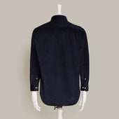 Corduroy Shirt With Inverted Pleat In