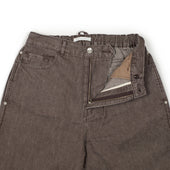 7-Pocket utility pants in slubby cacao denim