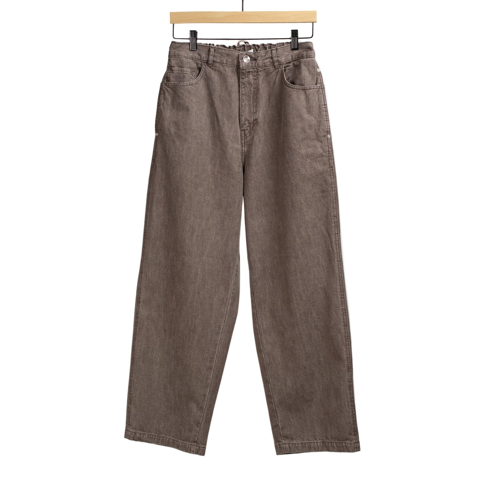 7-Pocket utility pants in slubby cacao denim