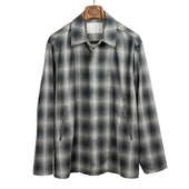 Wayfarer jacket in fogged sand shadowplaid check recycled poly and organic cotton