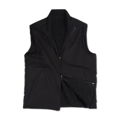 Technical Zip Gilet in Black