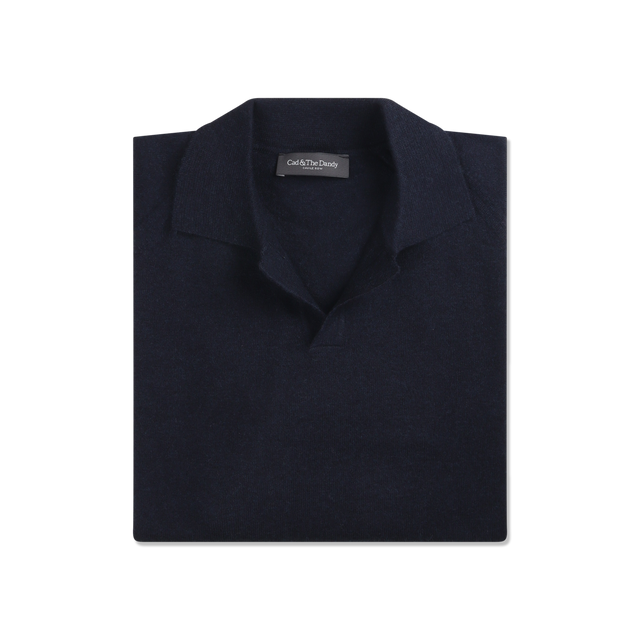 Polo Neck Jumper in Midnight