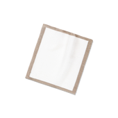 Knitted Pocket Square in Cream Silk