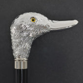 Fws2 Nickel Finish Duck Head Walking Stick