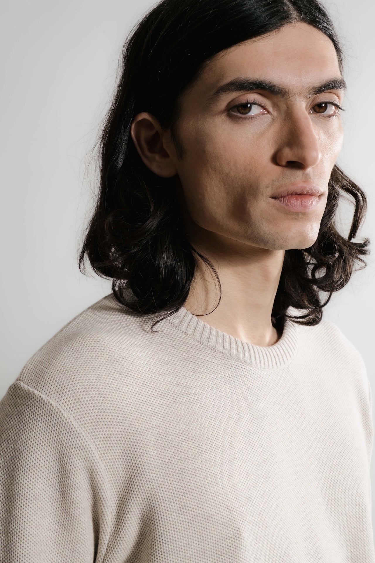 Agop Col Rond Beige Chin