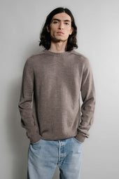 Pull Aris Col Rond - Taupe