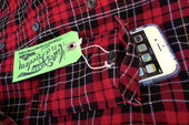 Nixon Shirt - Red Printed Plaid Corduroy