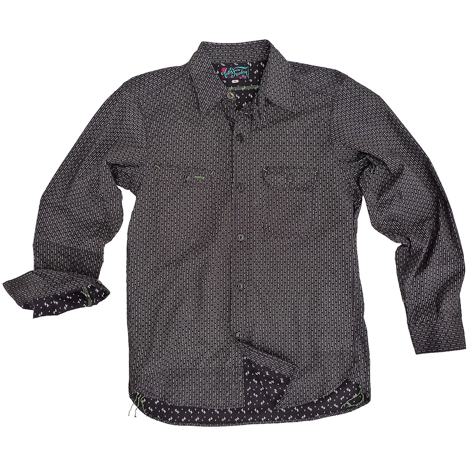 Nixon Shirt - Black Double "Calico" Twill - Warehouse
