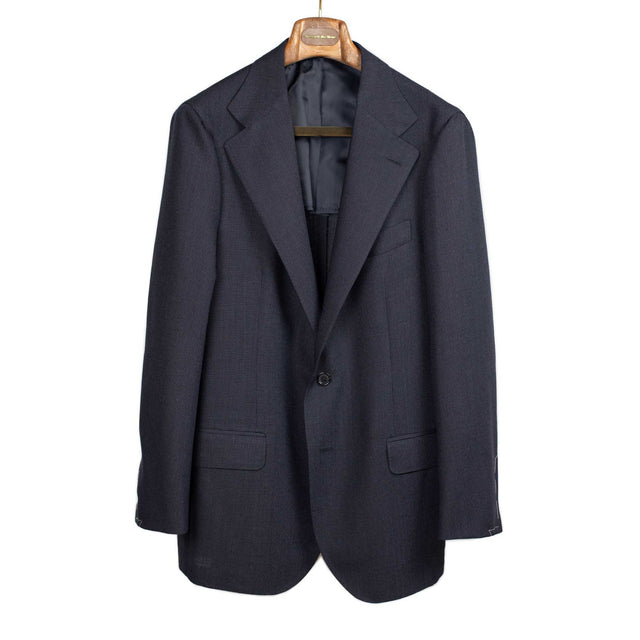 x Sartoria Carrara: unlined jacket in navy nailhead Lovat Bard 3-ply wool (separates)
