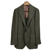 x Sartoria Carrara: ultra-light unlined sport coat in olive linen hopsack
