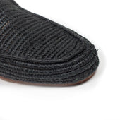 Handmade Moroccan Raffia Moccasin Toe Loafers