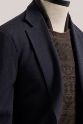 Apollo Unstructured Blazer- Wool - Navy Speckle