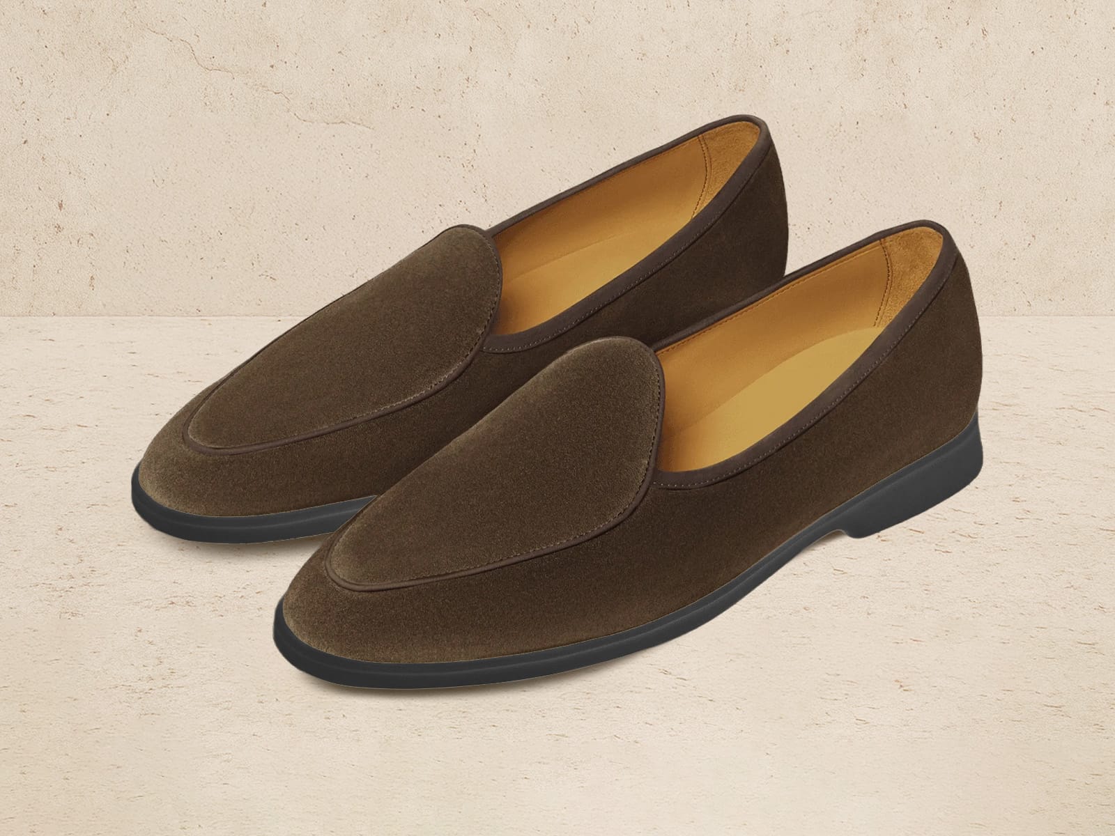 Stride Loafers In Northern Green Glove Suede Dark Sole