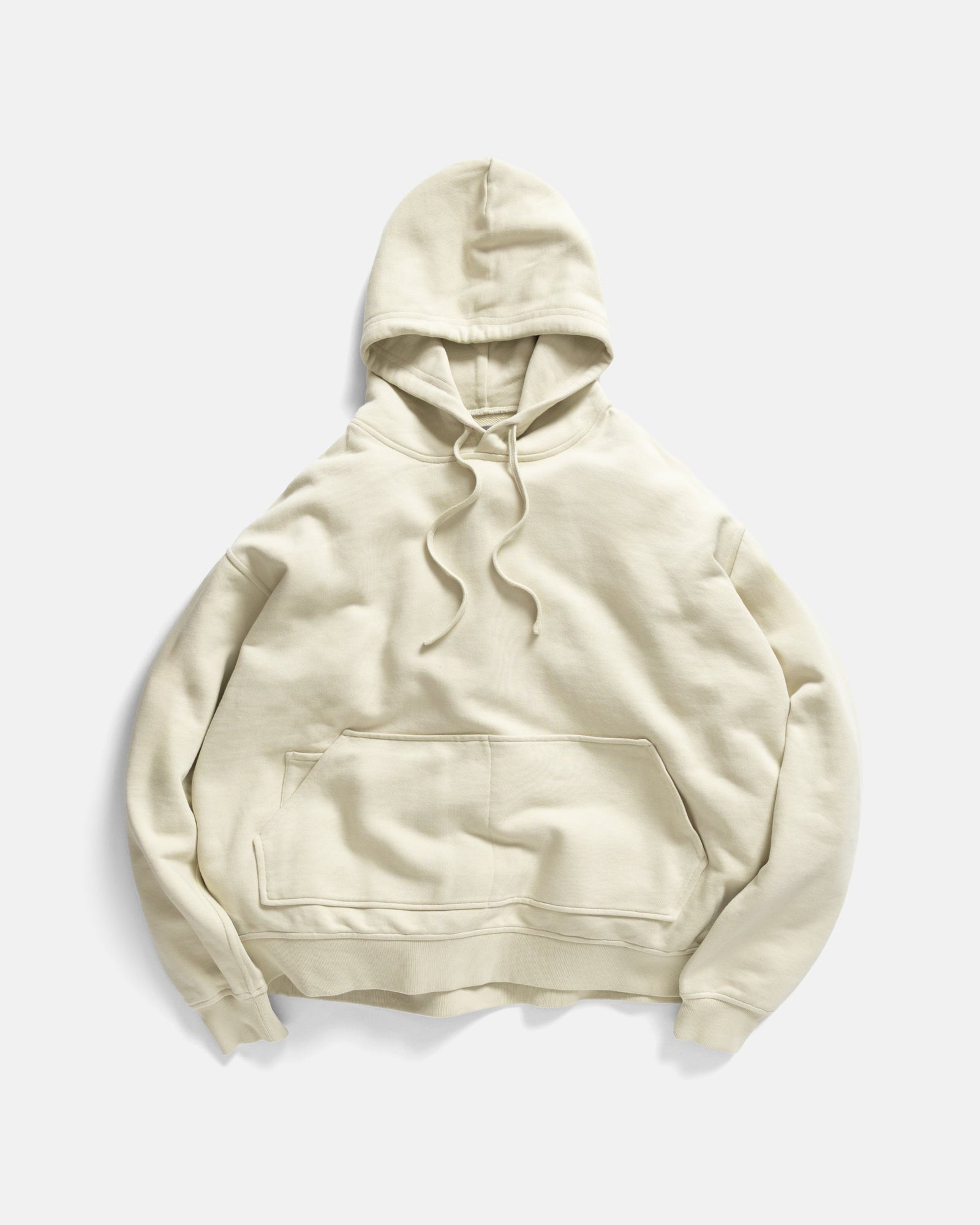 Novis Hooded Sweatshirt Barely Lichen 19oz All Cotton Loopback Terry Fleece