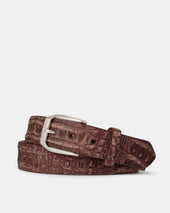 Nubuck Crocodile Belt In