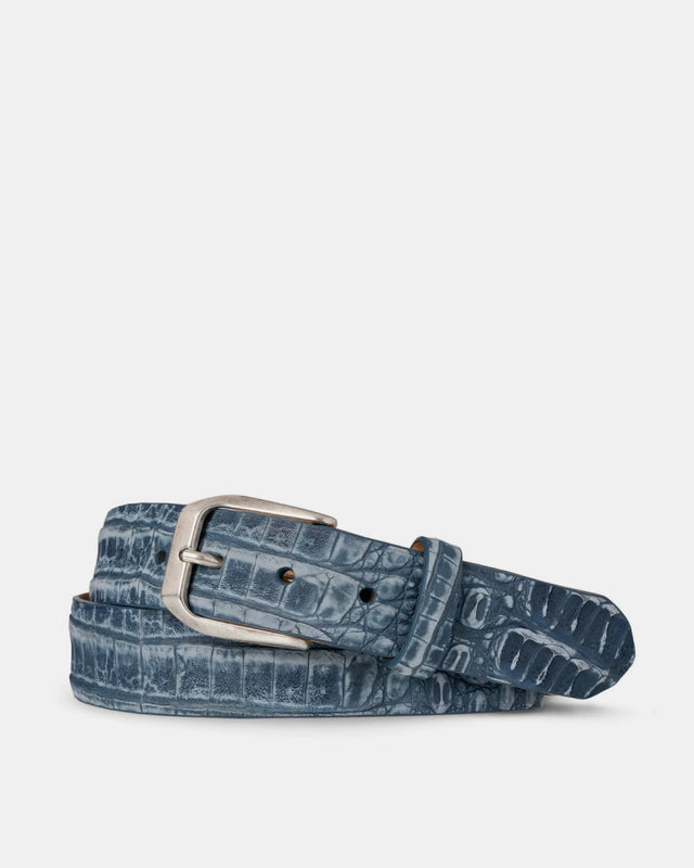 Nubuck Crocodile Belt In