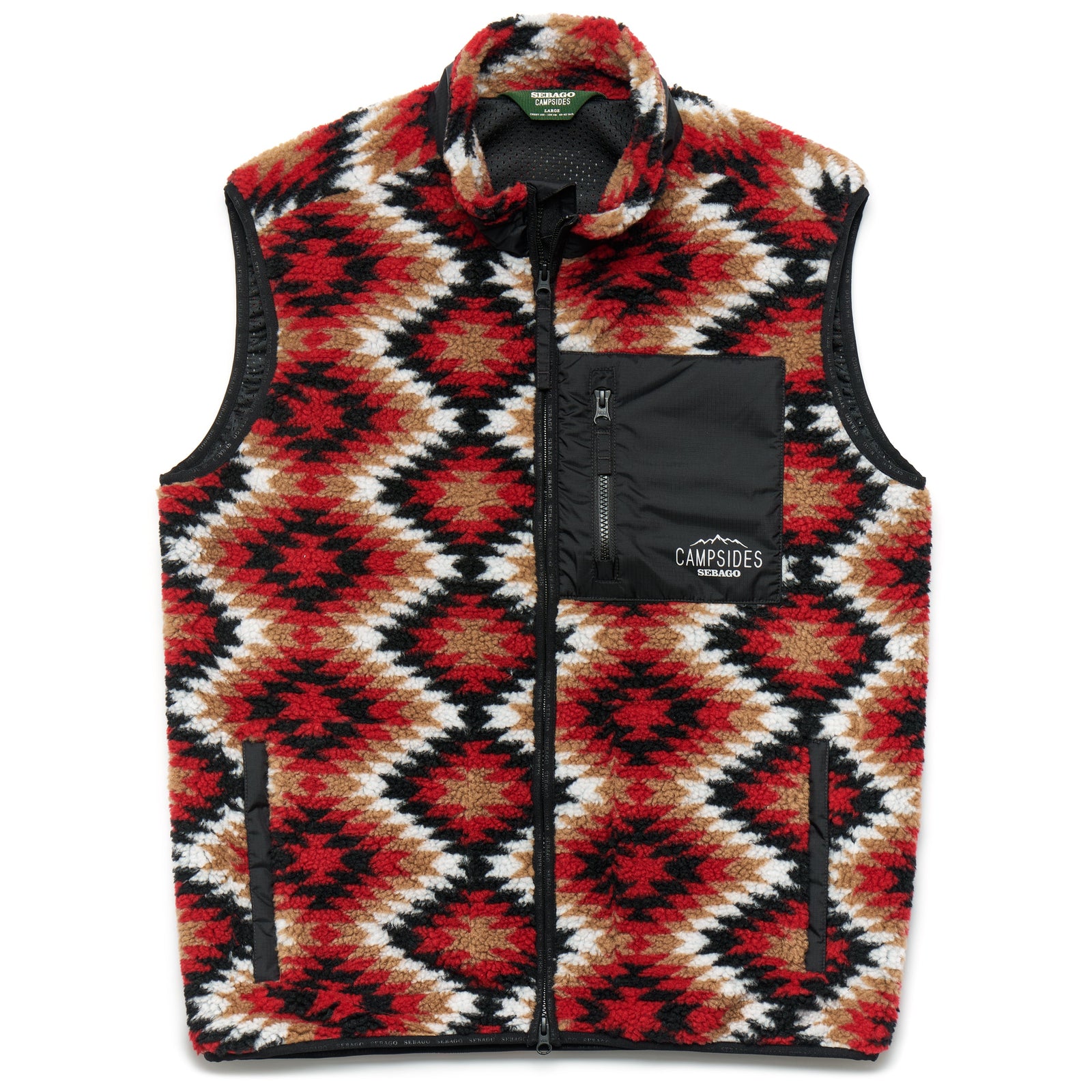Parsonsway Vest - Red & Black & White & Beige Navajo (FINAL SALE)