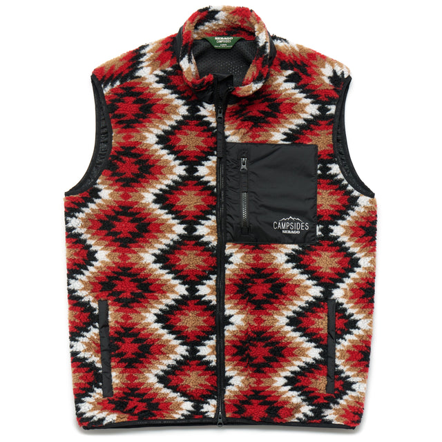 Parsonsway Vest - Red & Black & White & Beige Navajo (FINAL SALE)