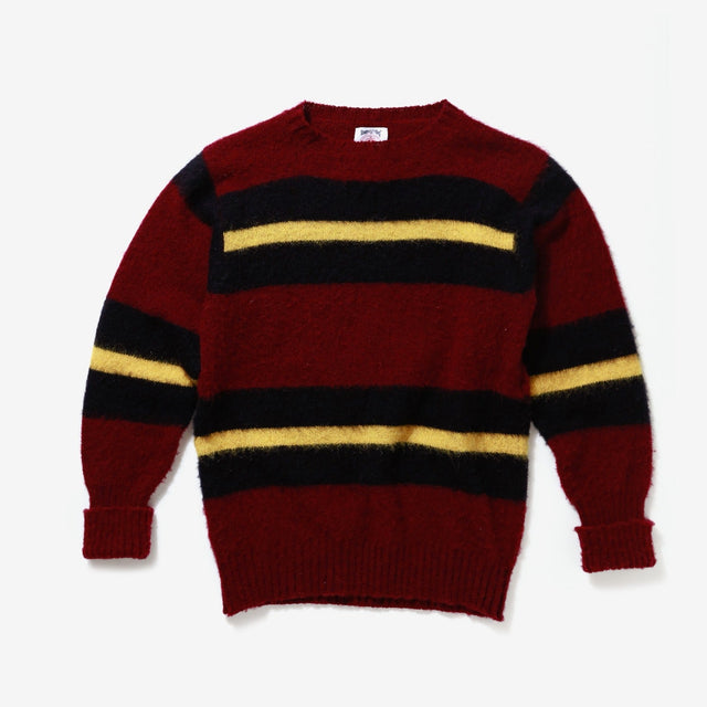 J. Press Shaggy Dog Sweater - Bordeaux/Blue/Yellow