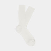 Off-White Ribbed Regular Socks
