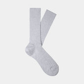 Light Grey Ribbed Regular Socks