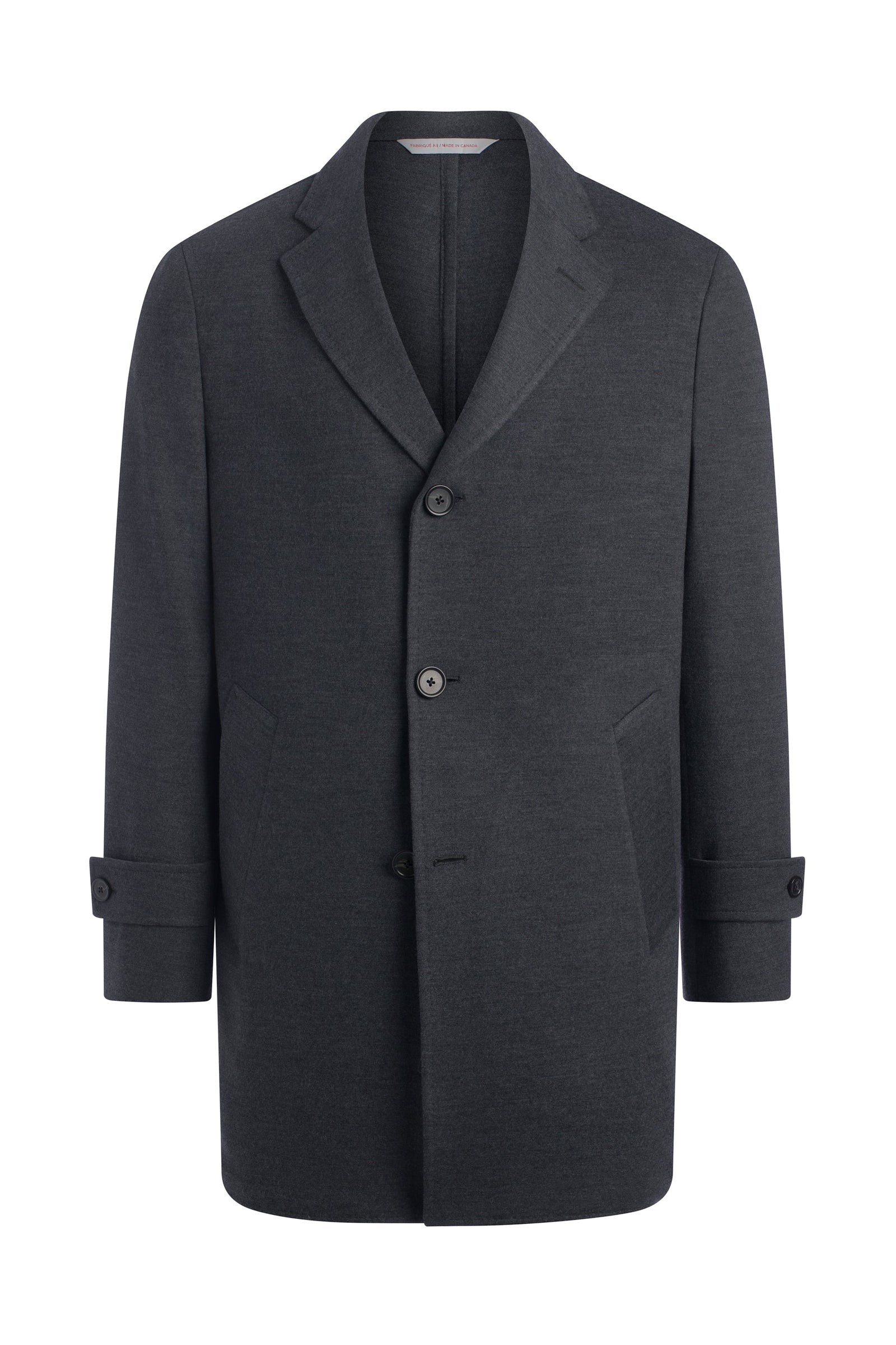 Grey 130 S Jersey Knit Overcoat
