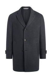Grey 130's Jersey Knit Overcoat