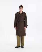 Blanefield Fox Brothers Double Breasted Wool Trench Coat