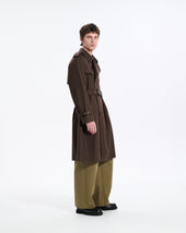 Blanefield Fox Brothers Double Breasted Wool Trench Coat