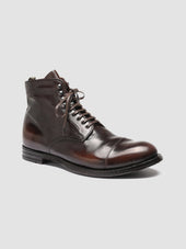 ANATOMIA 016 - Dark Brown Leather Ankle Boots