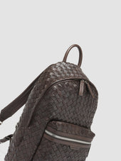 ARMOR 04 - Brown Woven Leather Backpack