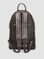 ARMOR 04 - Brown Woven Leather Backpack