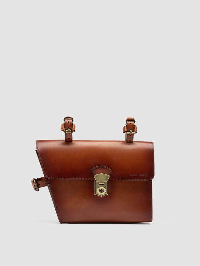 OC BIKE 001 - Brown Leather Bike Bag