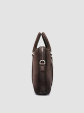 Quentin 019 Dark Brown Suede Briefcase