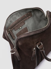 Quentin 019 Dark Brown Suede Briefcase