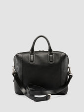 JULES 007 - Black Leather Briefcase