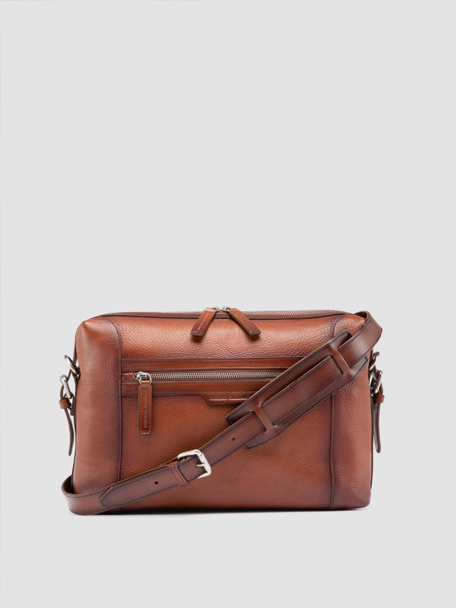 JULES 009 - Brown Leather Briefcase
