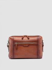 JULES 009 - Brown Leather Briefcase