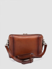 JULES 009 - Brown Leather Briefcase