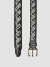 OC STRIP 29 - Black Woven Leather Belt
