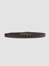 OC STRIP 29 - Brown Woven Leather Belt