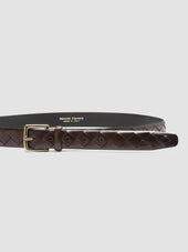 OC STRIP 29 - Brown Woven Leather Belt