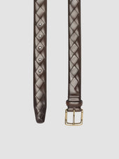 OC STRIP 29 - Brown Woven Leather Belt