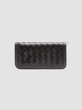 BERGE’ 101 - Brown Woven Leather wallet