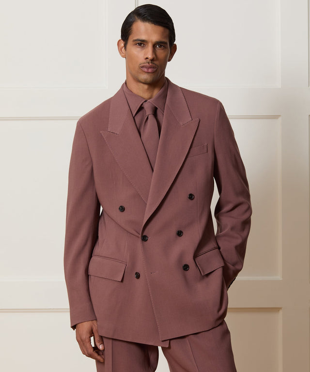 Italian Crepe Double-Breasted Wythe Jacket